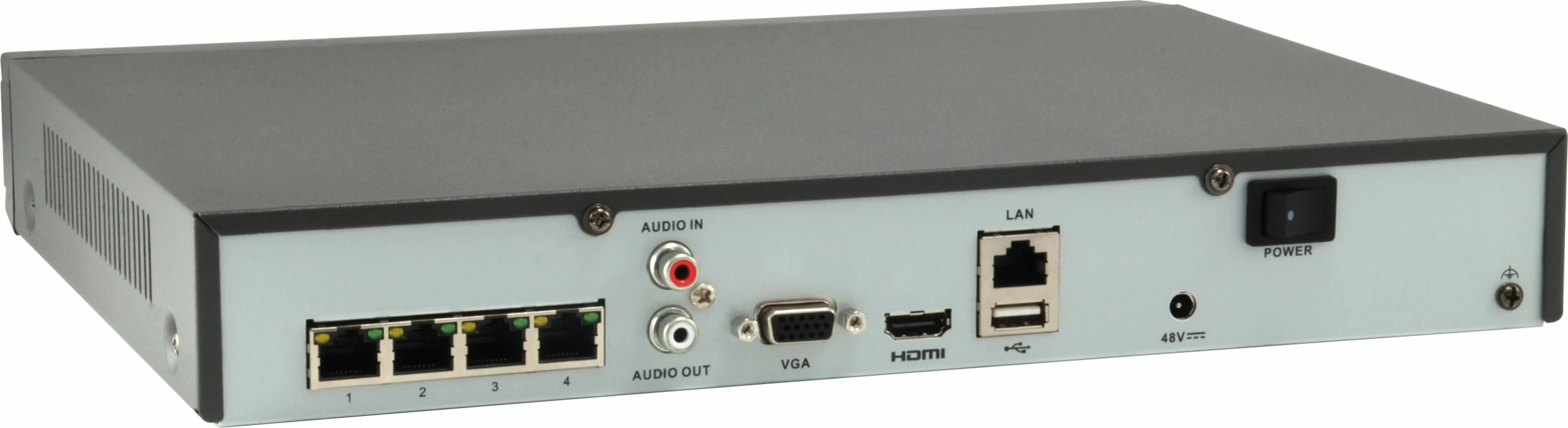 NVR LevelOne GEMINI 4-Channel PoE, 4 dalje PoE, H.265, 3840 x 2160 pixels