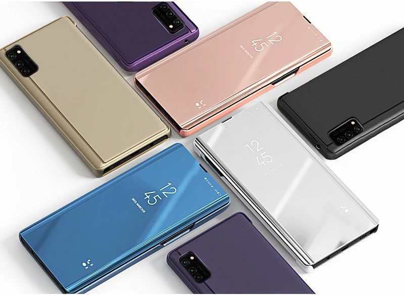 Mbështjellës Hurtel Clear View për Samsung Galaxy A03s, rozë