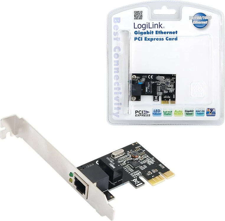 Kartë rrjeti Gigabit LogiLink PC0029A, PCI Express, 1 x 10/100/1000 Mbit/s
