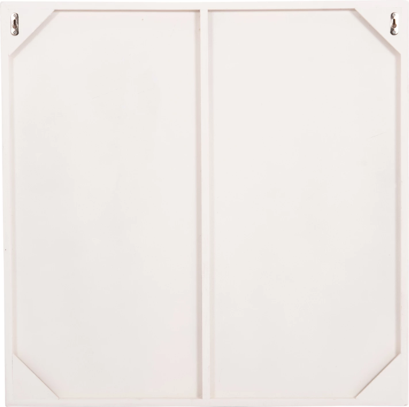 Panel dekorativ për mur, seri katrore Santorini, FH4507, MDF, ngjyrë e bardhë e zbehtë, 80x4x80 cm