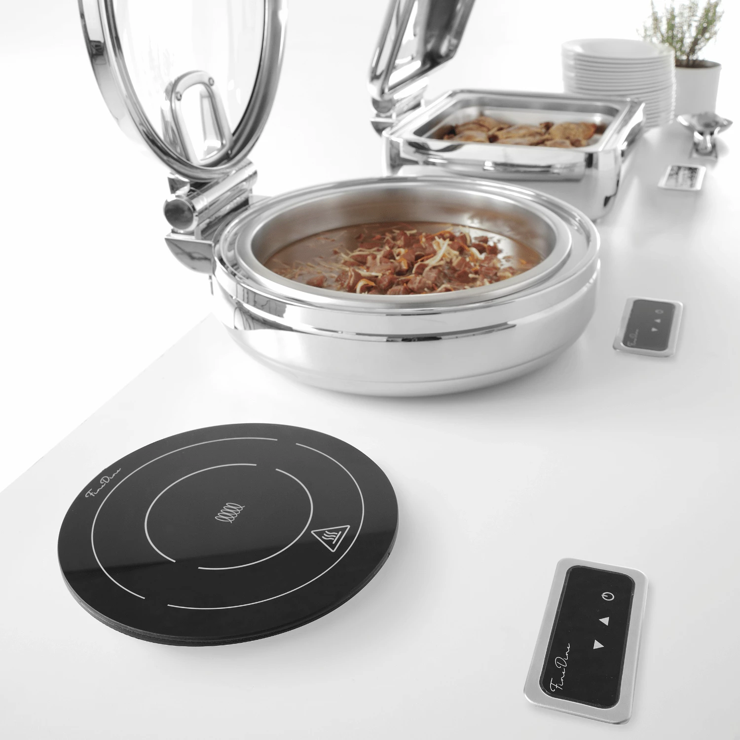 Ngrohës me induksion, Fine Dine, 239193, 800 W, Ø245x68 mm, rregullator fuqie, e zezë