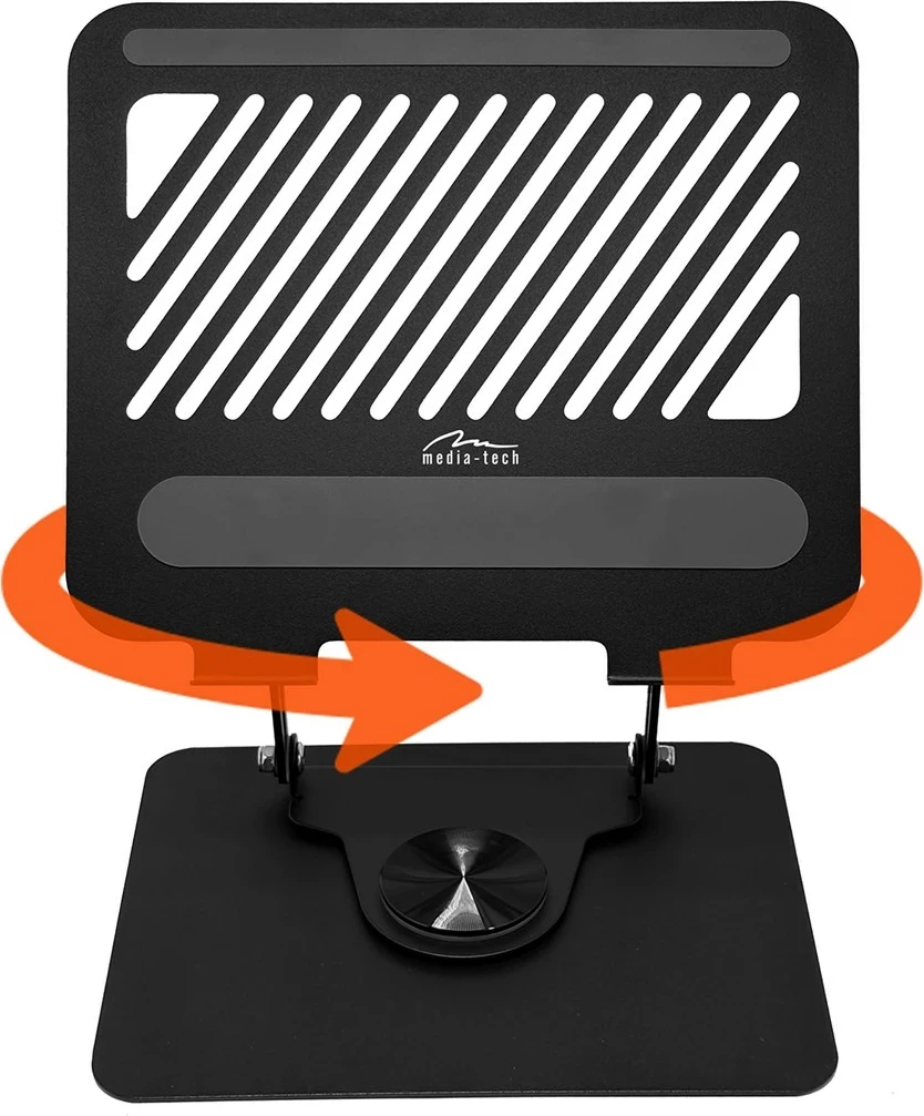 Kasë laptopi Media Tech MT2662, rrotulluese, ergonomike, për 10-17", e zezë