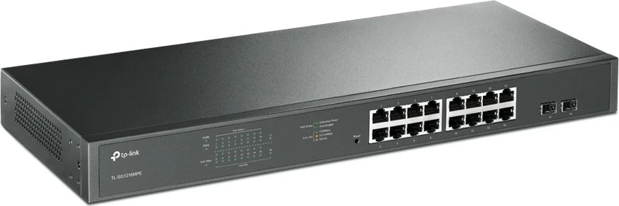 Switch TP-Link JetStream 16-Port Gigabit Easy Smart PoE/PoE+, Managed, Rack 1U