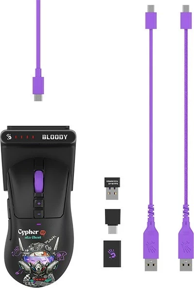 Maus A4-Tech Bloody R73 ULTRA DUO Cypher Ghost, wireless, RGB, i zi