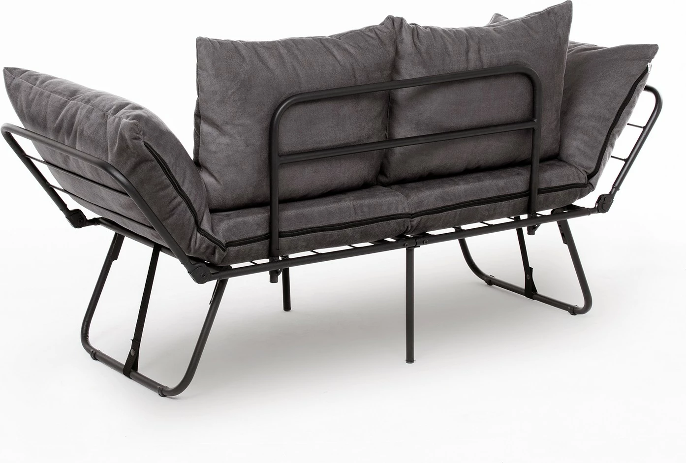 Divan 2-vendësh, shndërrohet në shtrat, ngjyrë gri, Viper