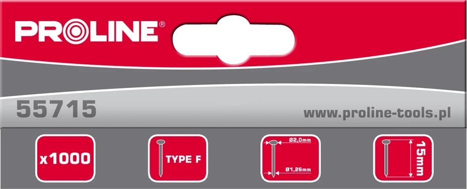 Kapse klipsa Type F Proline 55740, 40mm, 2.0 x 1.26mm, set 1000 copë