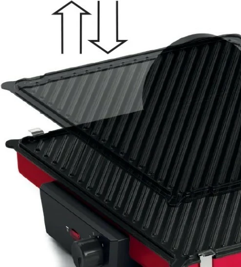 Grill elektrik Bosch TCG4104, 2000 W, i zi/kuq