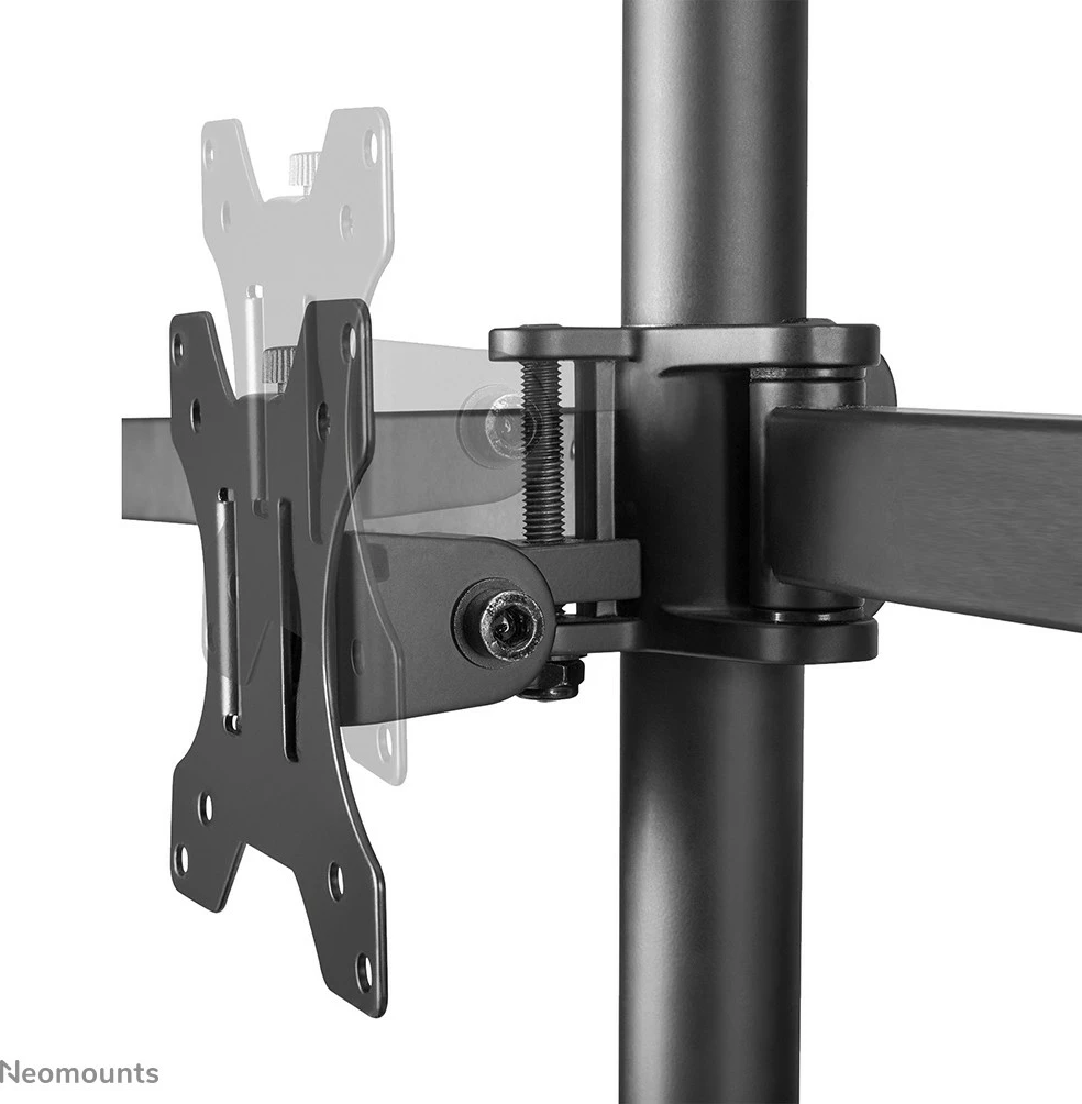 Mbajtës monitori Neomounts FPMA-D550DD3BLACK, për 3 ekrane, 13-27", rregullim lartësie, i zi