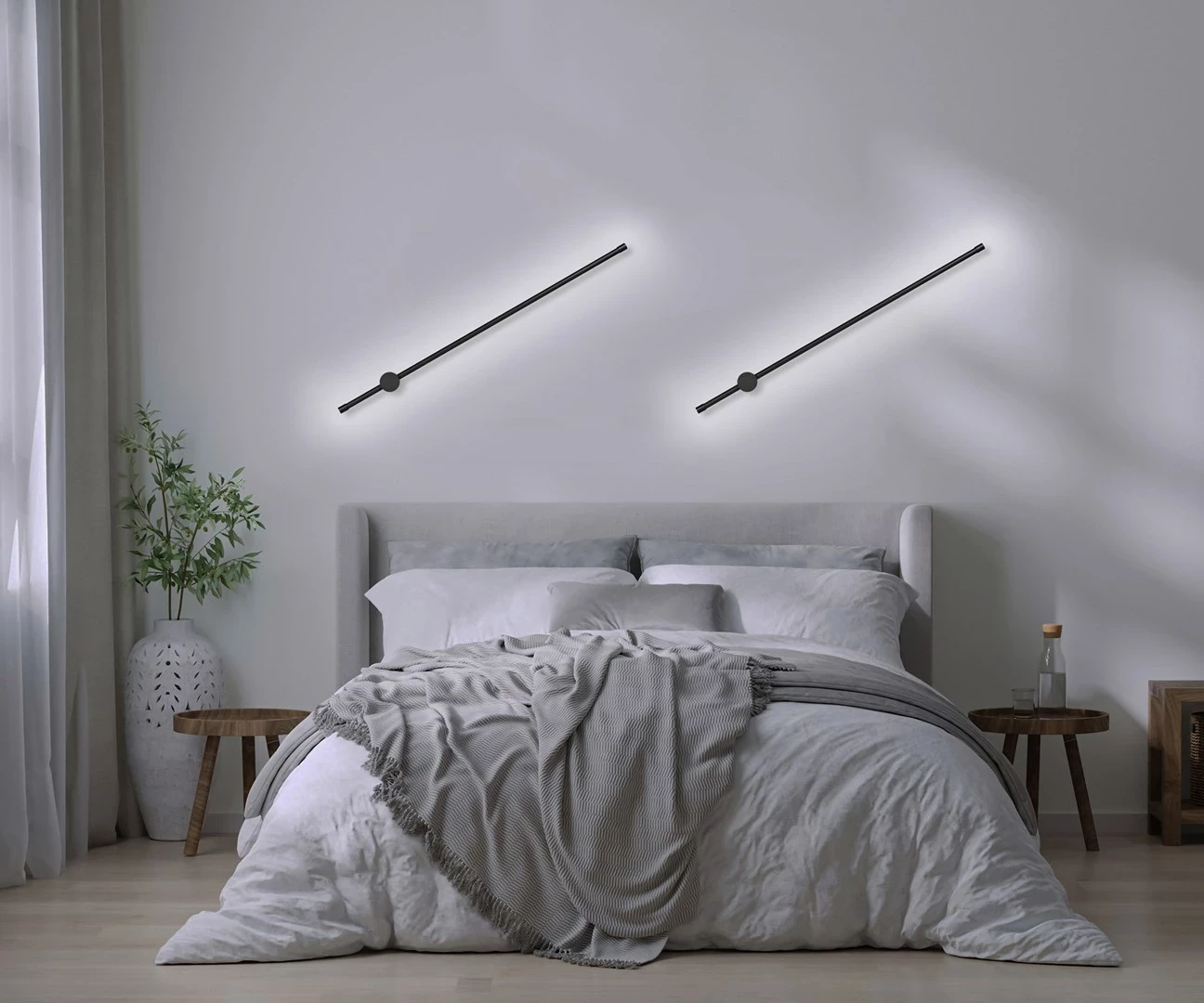Llambë muri Activejet AJE-HILTON, LED, 9 W, Alumini, E zezë