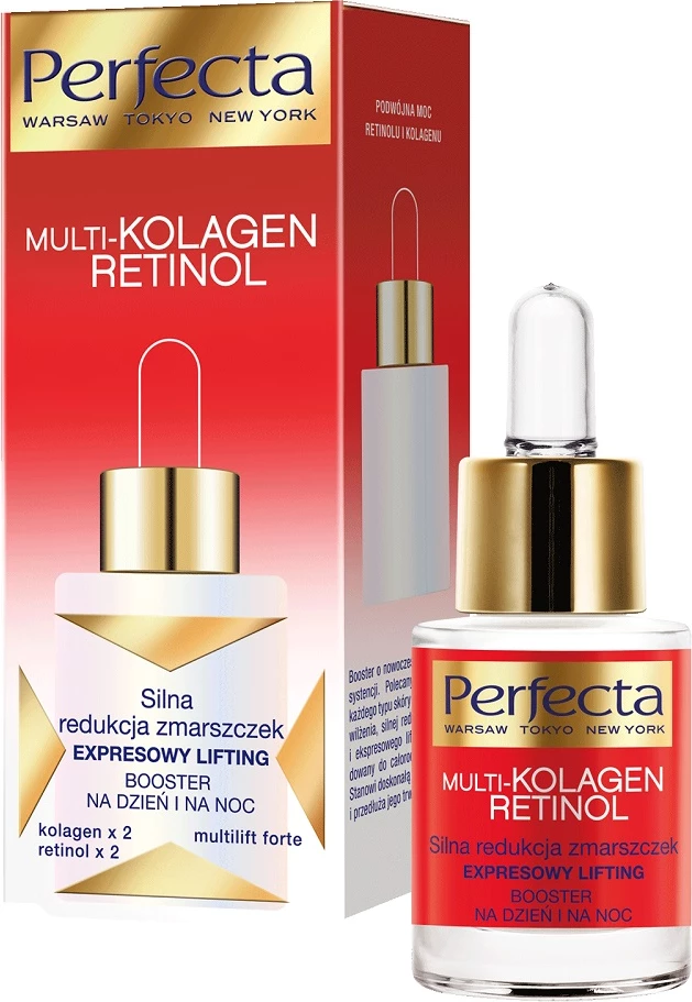 Booster për fytyrë për femra Perfecta Multikolagen Retinol Express Lifting, 15ml