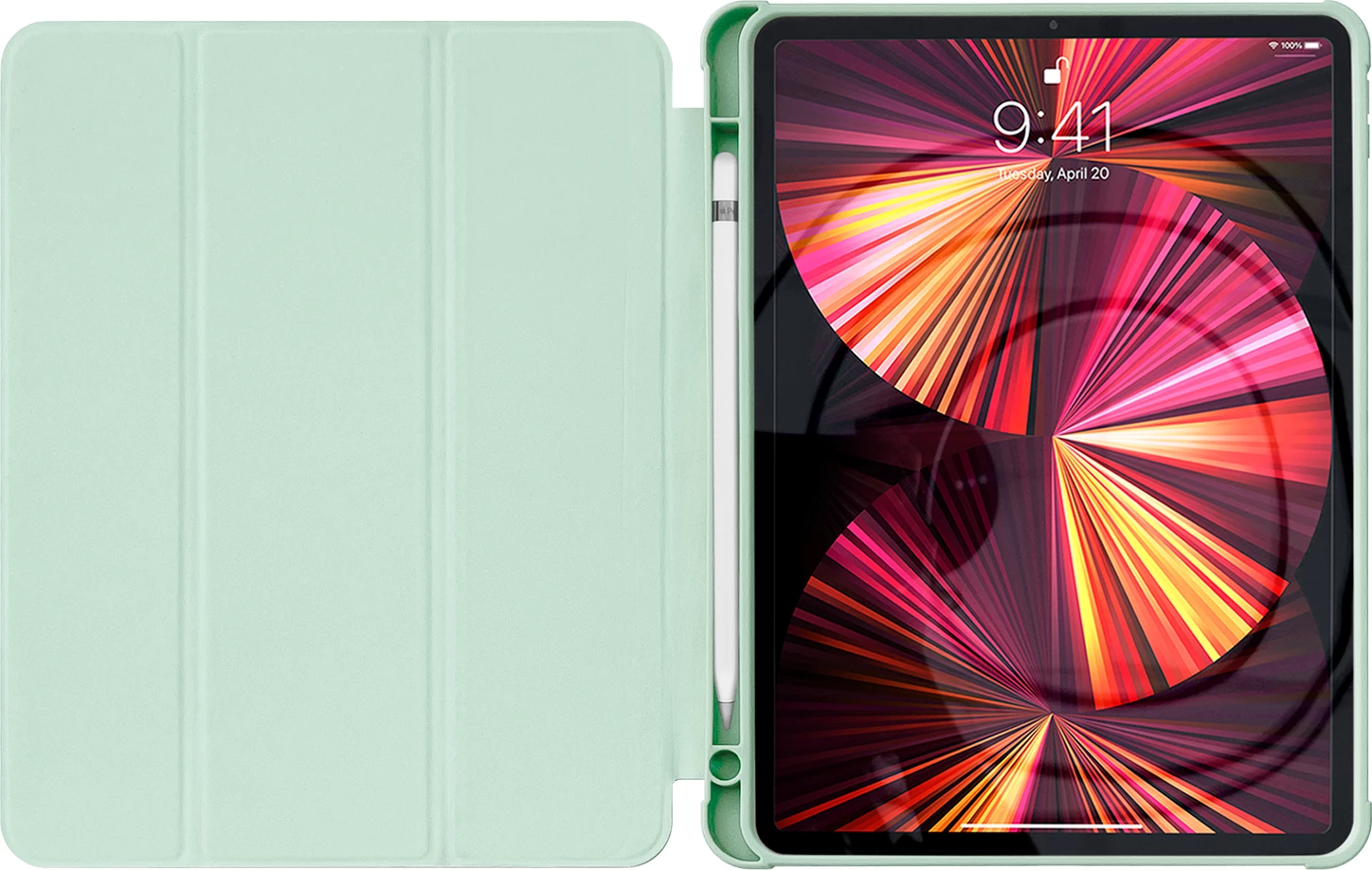 Mbështjellës tablet Hurtel për iPad Pro 11" 2021/2020, me stand, i gjelbër