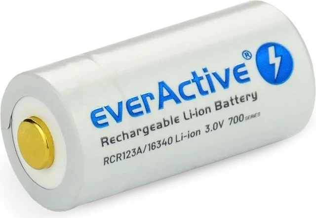 Bateri e rikarikueshme everActive 16340, 700 mAh, 3V, me Micro USB, një copë