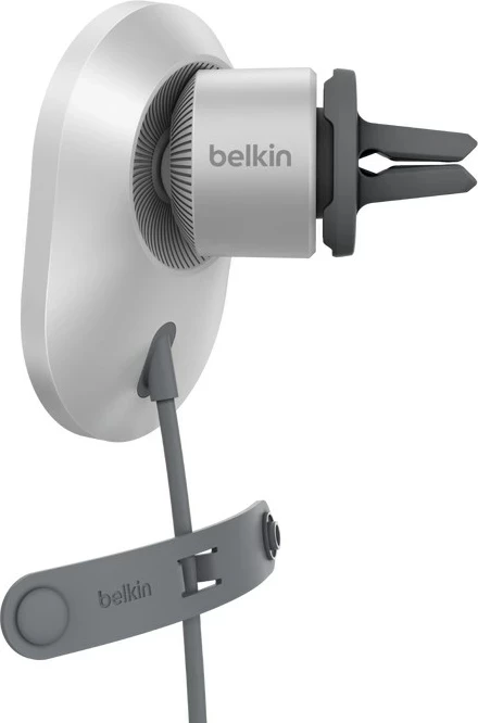 Karikues veture Belkin BoostCharge Pro WIC008BTGR-V2, wireless, 20W, USB Type-C, argjendtë/bardhë