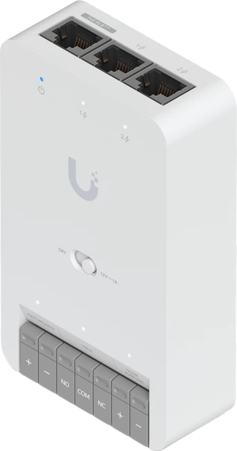 Hub kontrolli aksesi Ubiquiti UA-HUB-DOOR-MINI për 1 derë, PoE++, i bardhë
