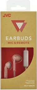 Kufje JVC HA-F19M-PT, me kabllo, retro, mikrofon, gri/rozë
