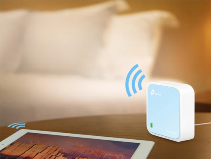Ruter wireless nano TP-LINK TL-WR802N 300Mbps, bardhë/kaltër, set me adapter, kabllo USB dhe Ethernet