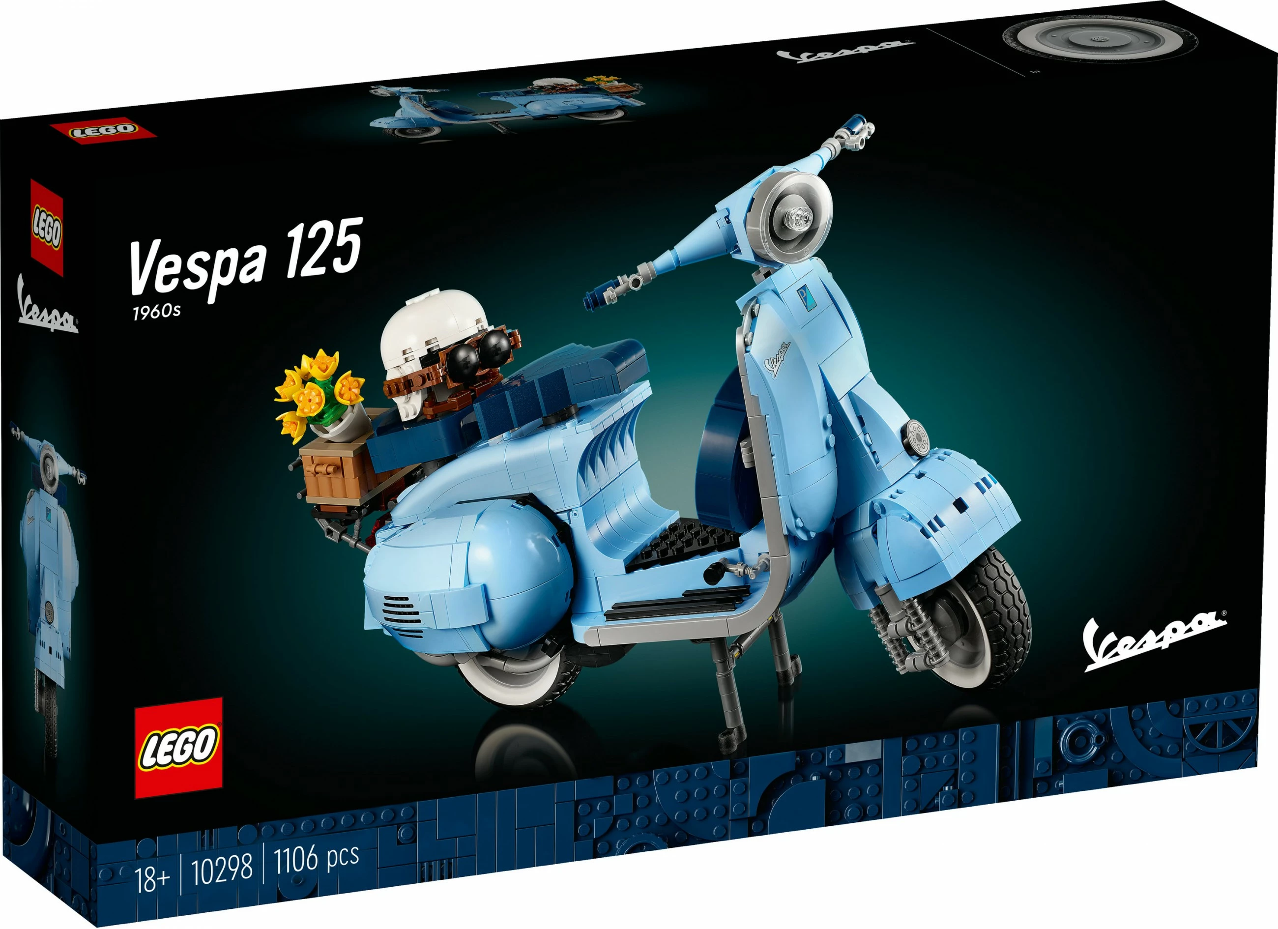 Set ndërtimi LEGO Creator Expert Vespa 125, 1107 pjesë, ngjyrë shumëngjyrëshe