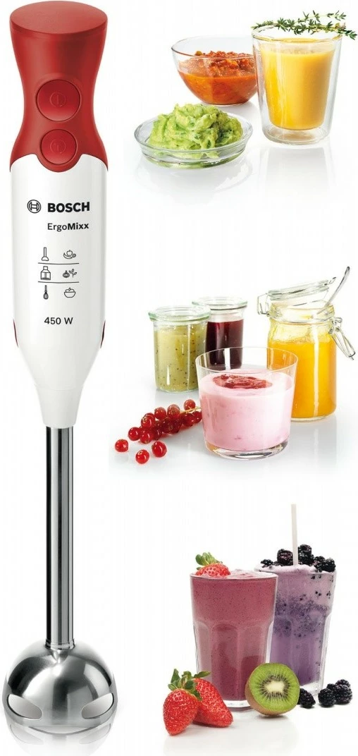 Blender dore Bosch MSM64110, 450 W, 0.6L, Kuq/Bardhë