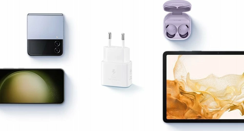 Karikues Samsung EP-TA2510 25W 1x USB-C 3A GaN, i bardhë