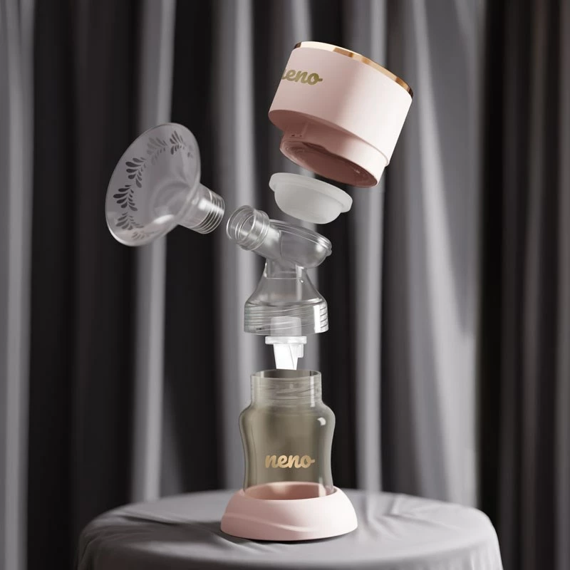 Pompë gjiri elektronike neno NENO PERFETTO, 150 ml, wireless, 3 faza, rozë