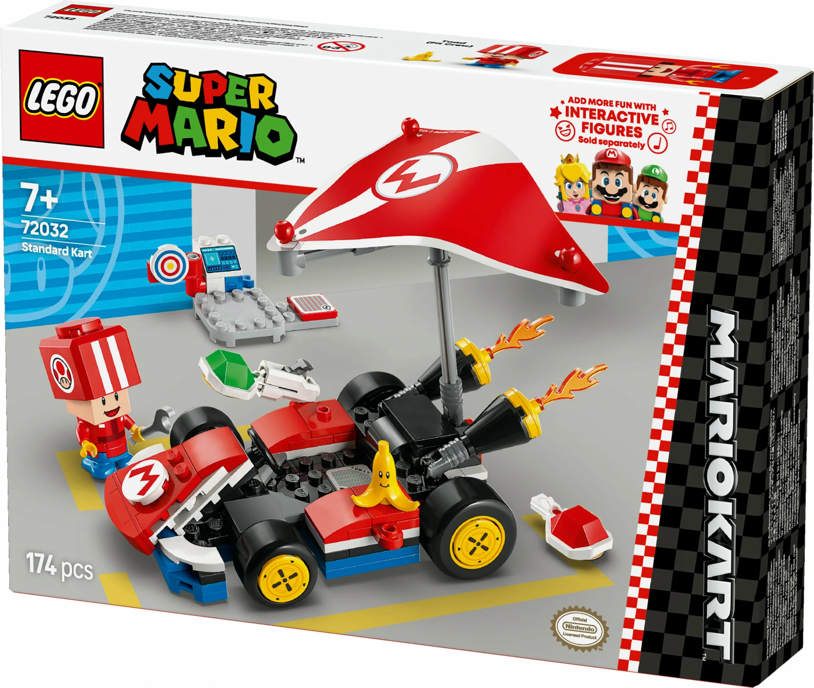 Set ndërtimi LEGO Mario Kart Standard Kart, 174 pjesë, shumëngjyrësh