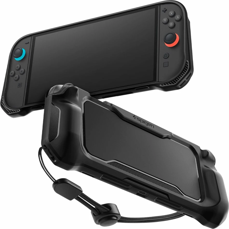 Mbështjellës Spigen Rugged Armor për Nintendo Switch 2, i zi mat