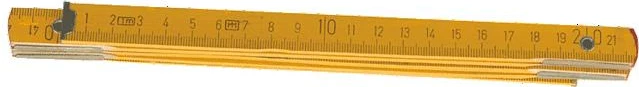Metër druri palosës Top Tools 26C012 2 m 16 mm, i verdhë