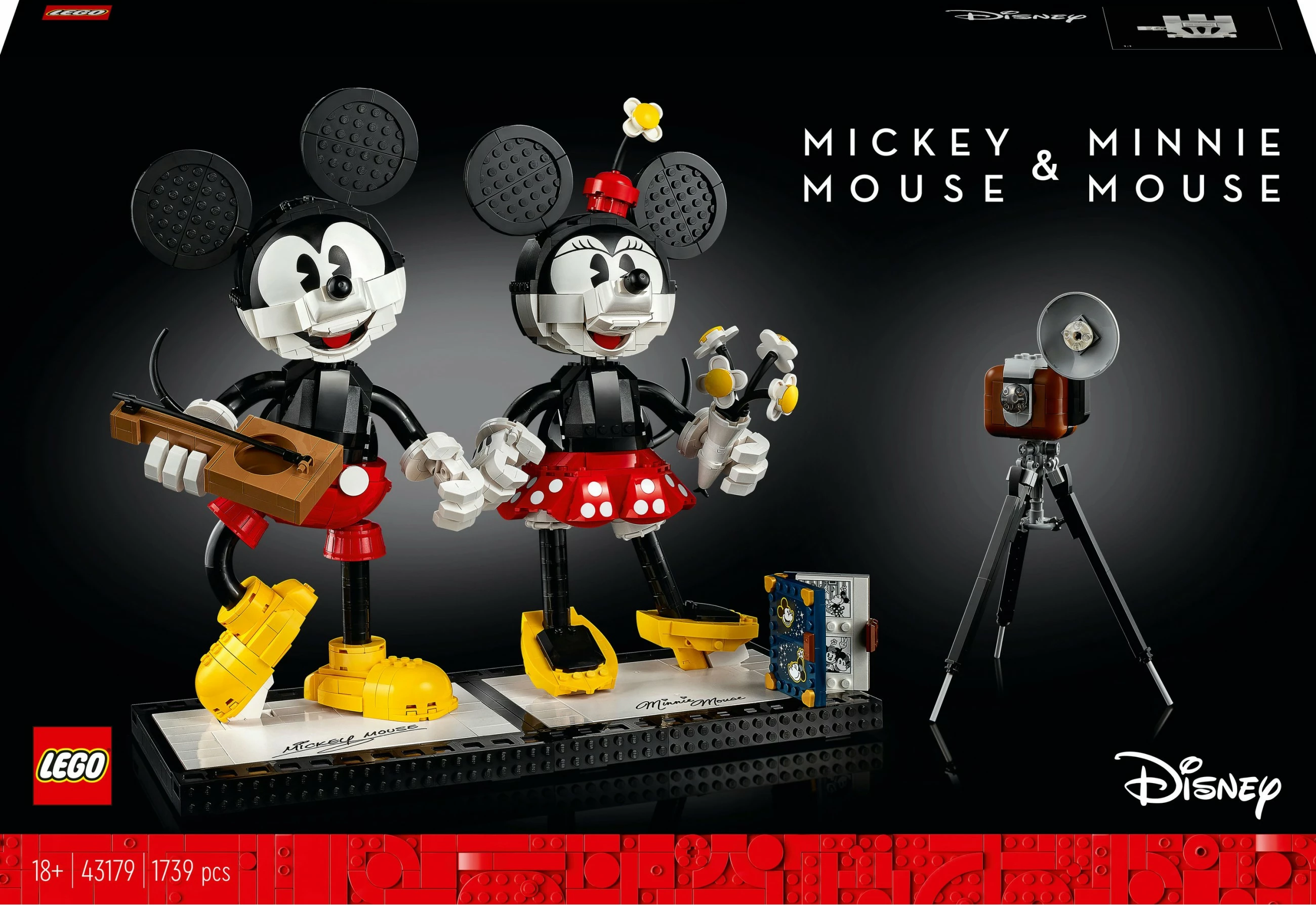 Set ndërtimi LEGO Classic Mickey Mouse & Minnie Mouse, 1739 pjesë, plastikë