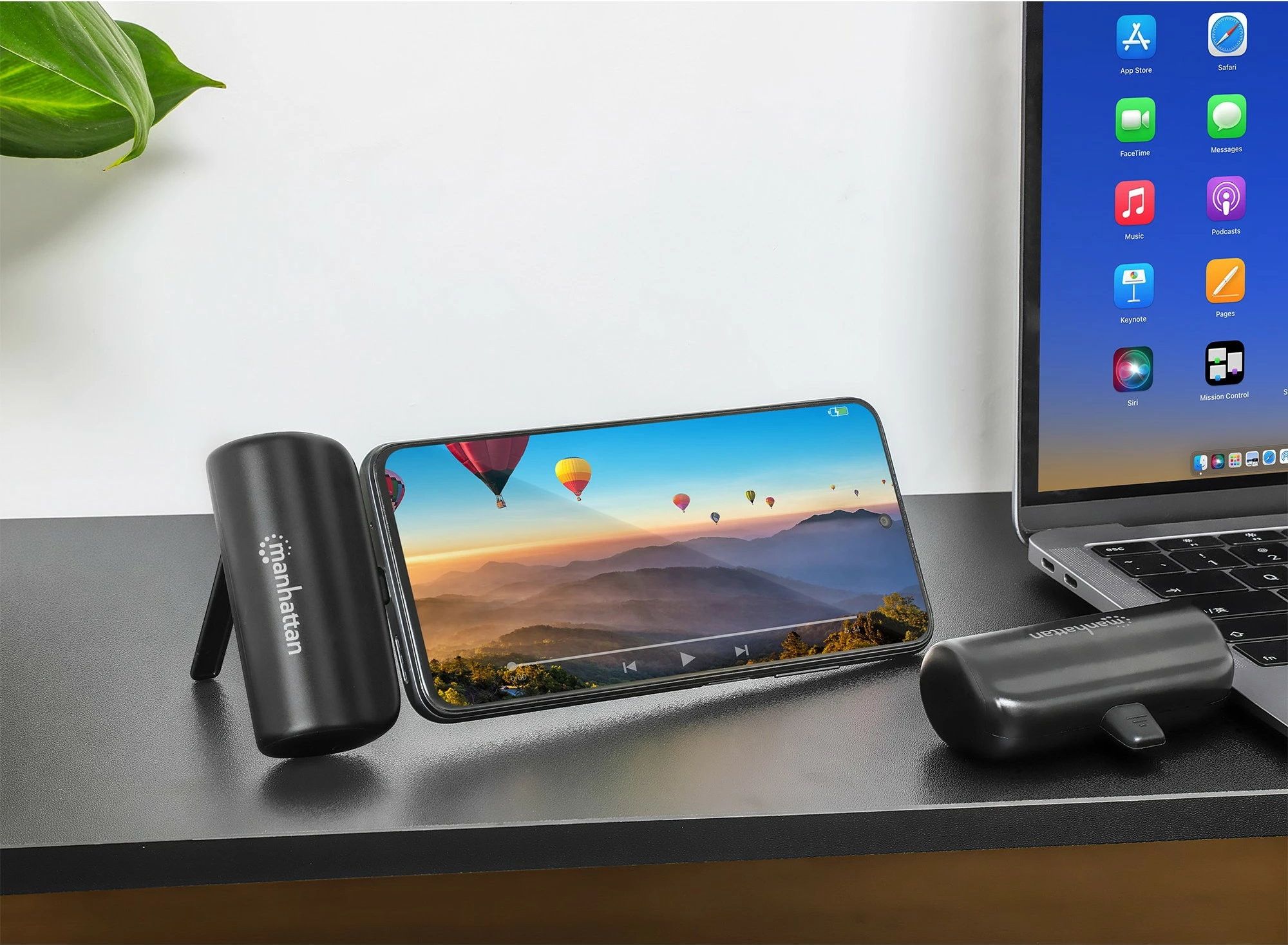 Powerbank MANHATTAN 5000 mAh USB Type-C 10W, e zezë