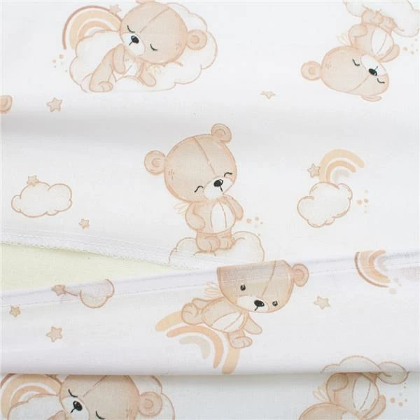 Mbulesë për jastëk klin për karrocë, New Baby, BASIC, 30x37 cm, pambuk 100%, bezhë