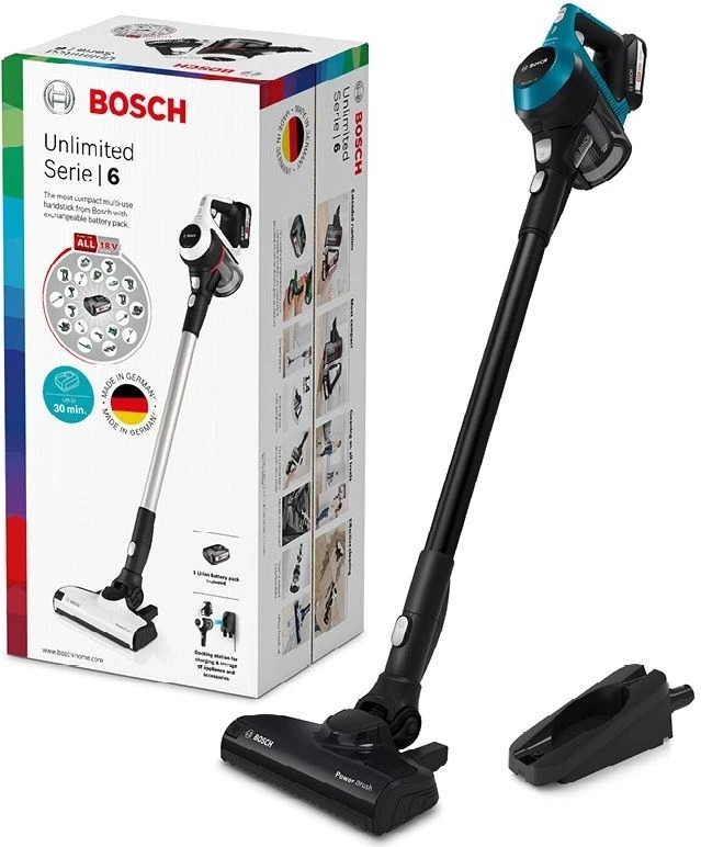 Fshesë elektrike Bosch Serie 6 BBS611LAG, pa kabëll, Blu