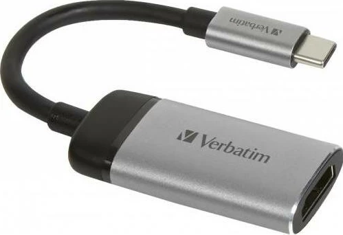 Adapter Verbatim USB-C në HDMI 4K, alumini, gri