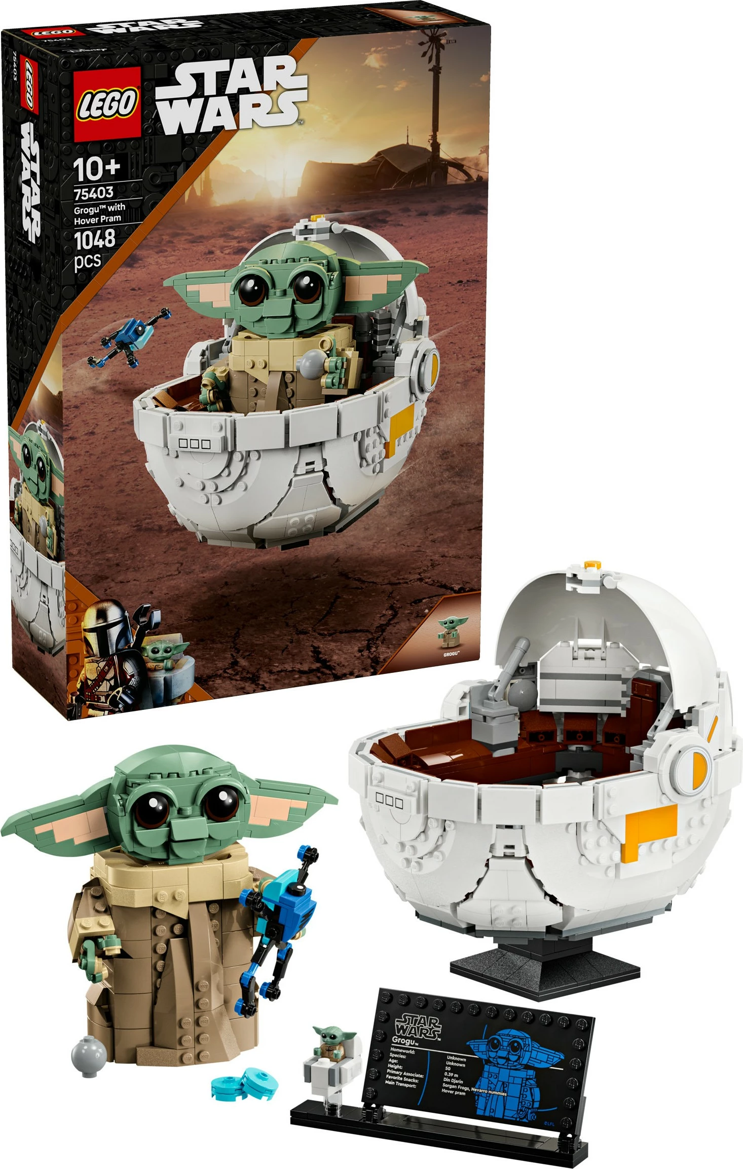 Set ndërtimi LEGO Star Wars Grogu, shumëngjyrësh