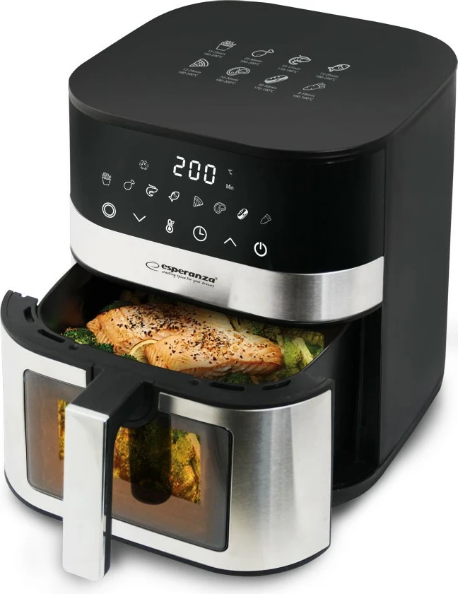 Fritezë pa vaj Esperanza Pesce Alla Griglia, 5L, e zezë/argjend