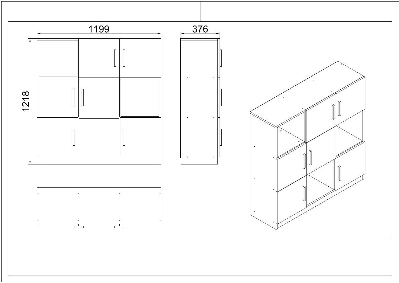 Set mobiljesh për zyre Skye Decor, Vo19-W, ngjyrë e bardhë