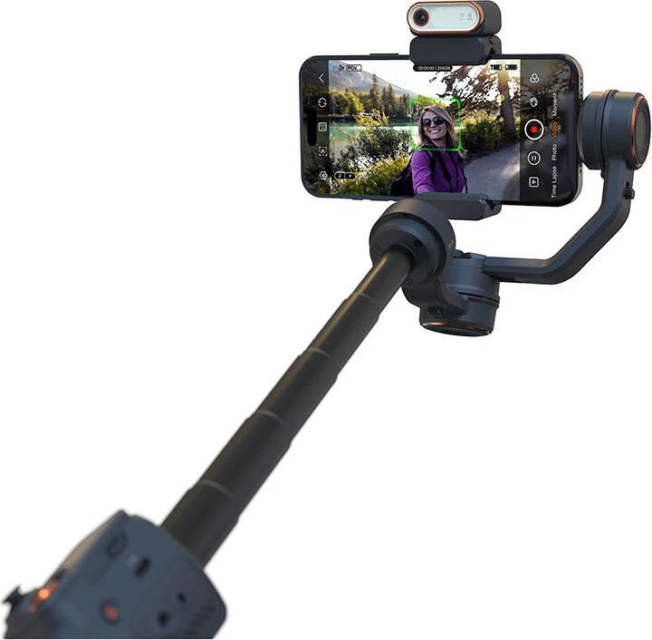 Gimbal Hohem iSteady M7 për smartfonë, me ekran të ndashëm dhe AI Tracker, i zi