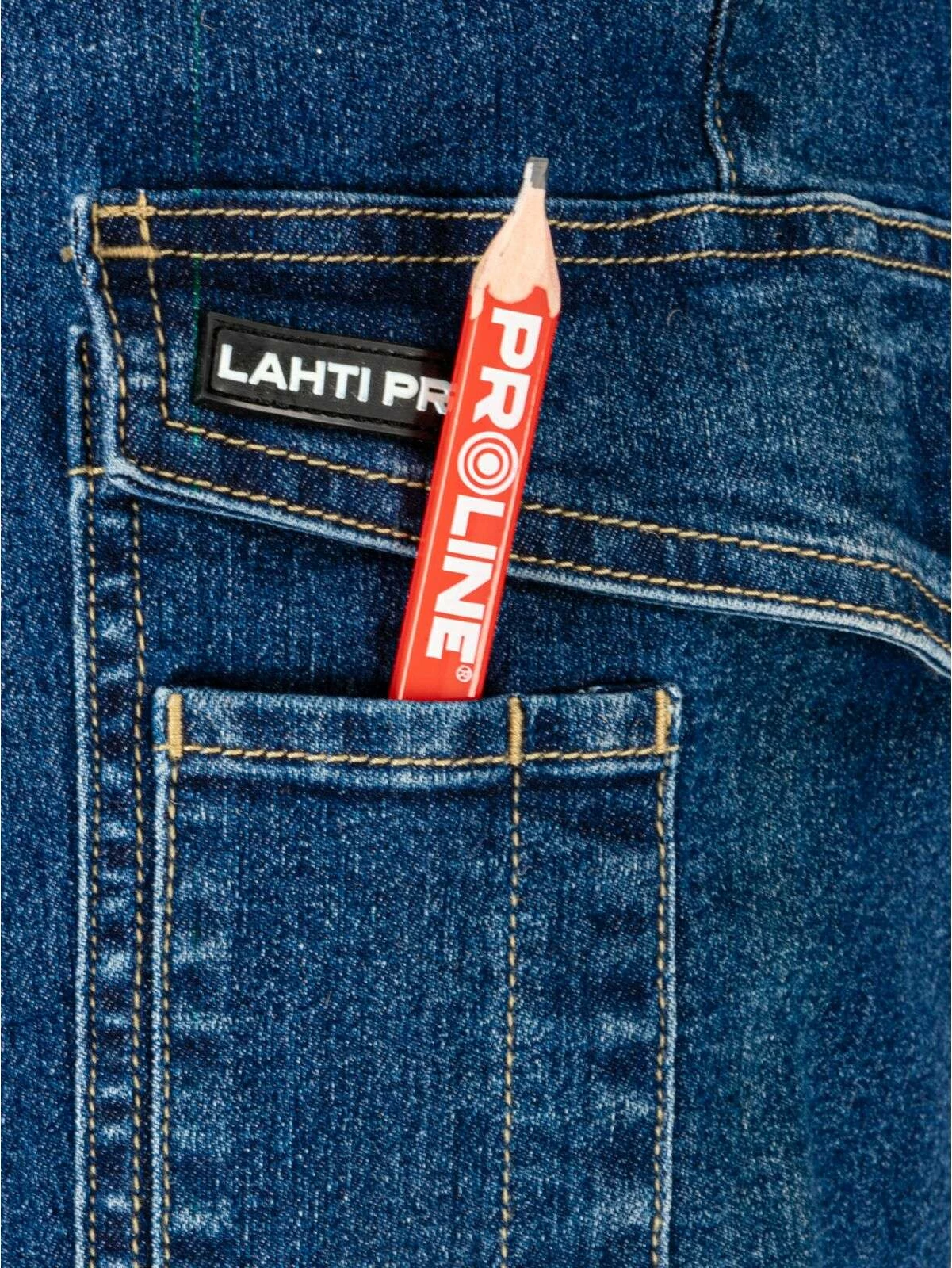 Pantallona pune xhinse LAHTI PRO L40550, slim fit, stretch, të përforcuara, XL, blu e errët