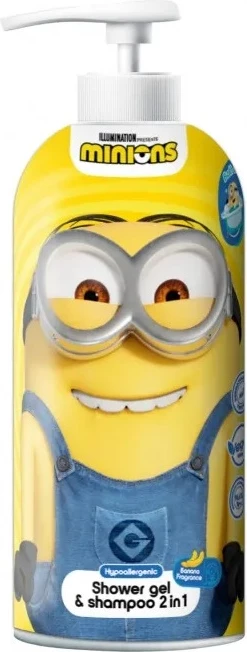 Xhel dushi dhe shampon 2-në-1 për fëmijë Minionki Banana, 1000ml
