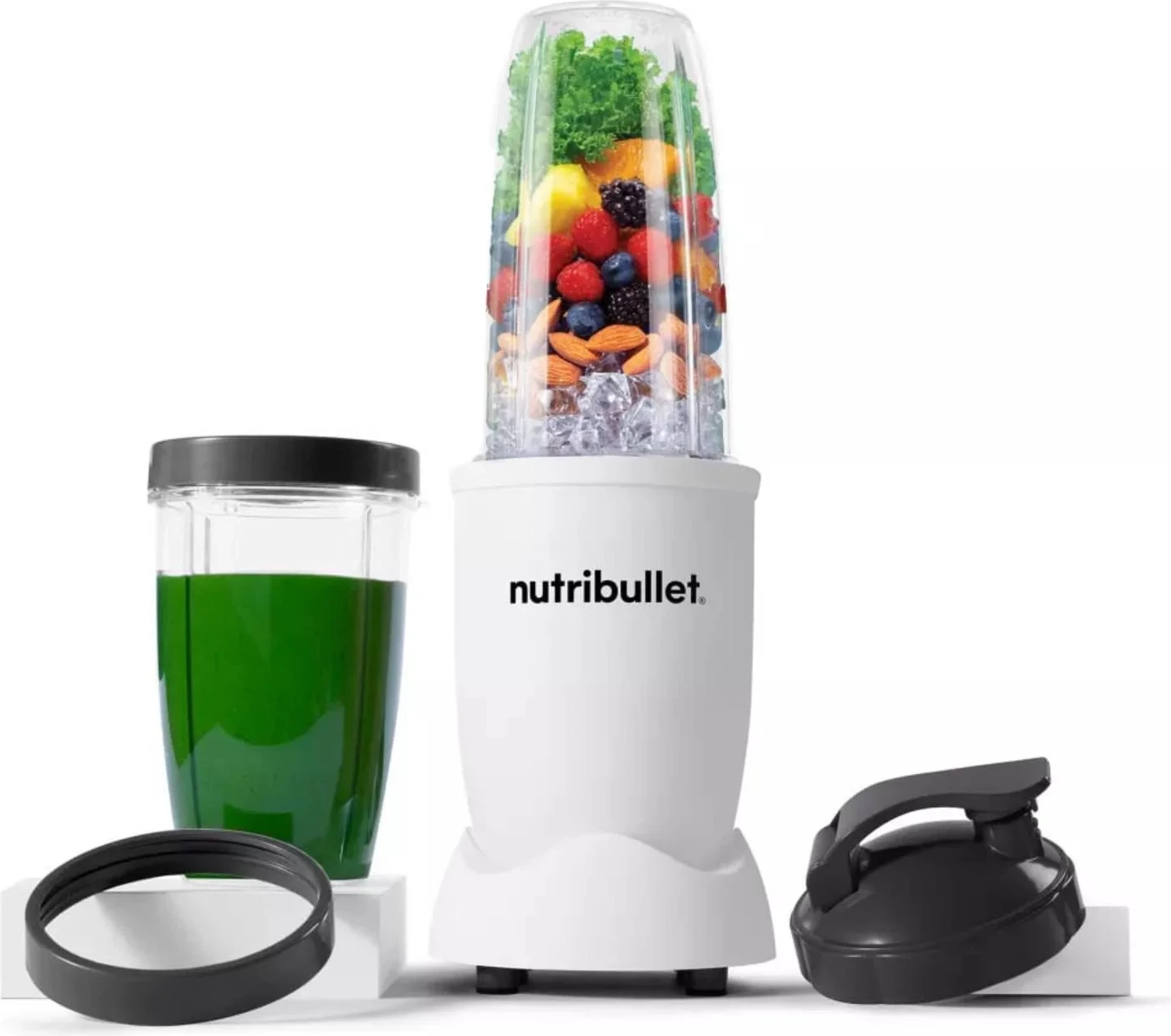 Blender, NutriBullet, NB907MAW PRO, 900W 946 ml, i bardhë, set me 2 gota dhe kapak To-Go
