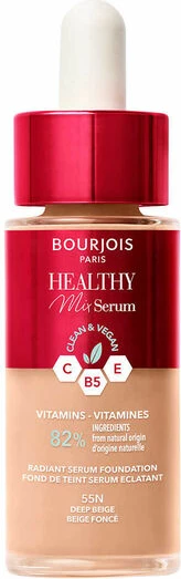 Fondatinë-serum Bourjois Healthy Mix Serum Hydrating-Illuminating 55N Deep Beige 30ml