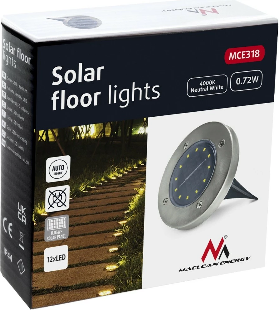 Lampë solare oborri Maclean MCE318, 12 LED SMD, 4000K, IP44