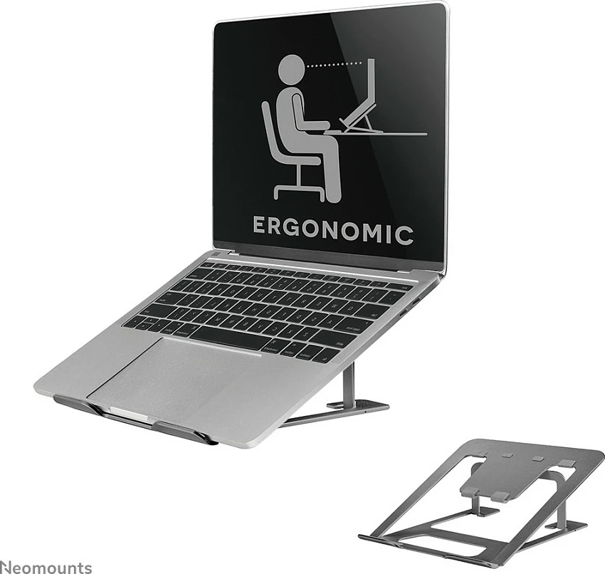 Mbajtës laptopi Newstar NSLS085GREY, alumini, 10-17 inç, gri