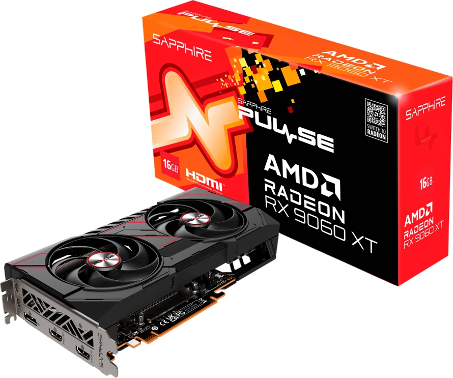 Kartelë grafike SAPPHIRE PULSE AMD Radeon RX 9060 XT Gaming OC 16GB GDDR6 Dual HDMI/DP