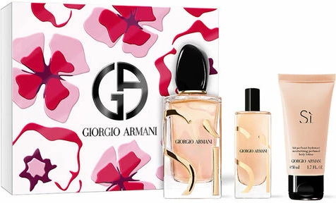 Set Giorgio Armani Si, EDP 100 ml + 15 ml, Locion Trupi 50ml