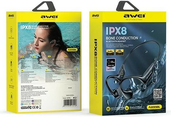 Kufje Bluetooth AWEI A899BL bone conduction, të zeza