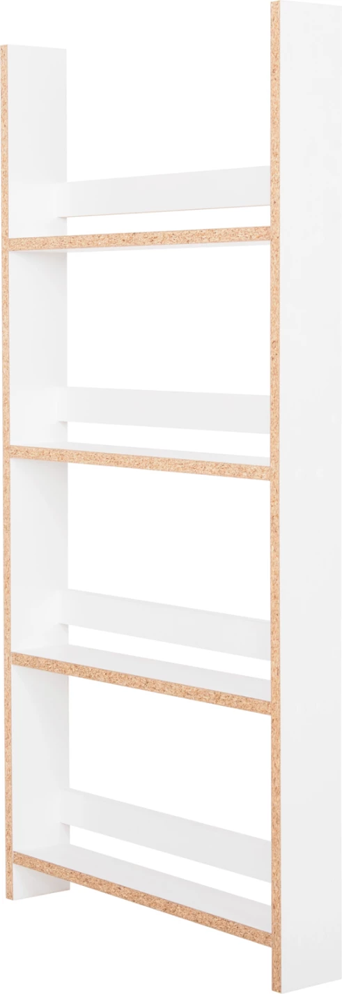 Raft muri SANI FH18224.01 melaminë, ngjyrë bardhë, 60x10x120H cm (4 rafte)