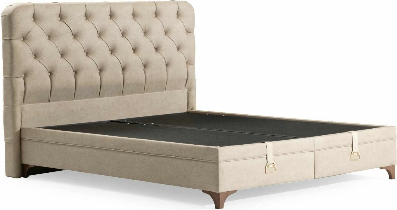 Bazë dhe shtrat dopio me mbështetëse Skye Decor, Relax, 160x200, bezhë