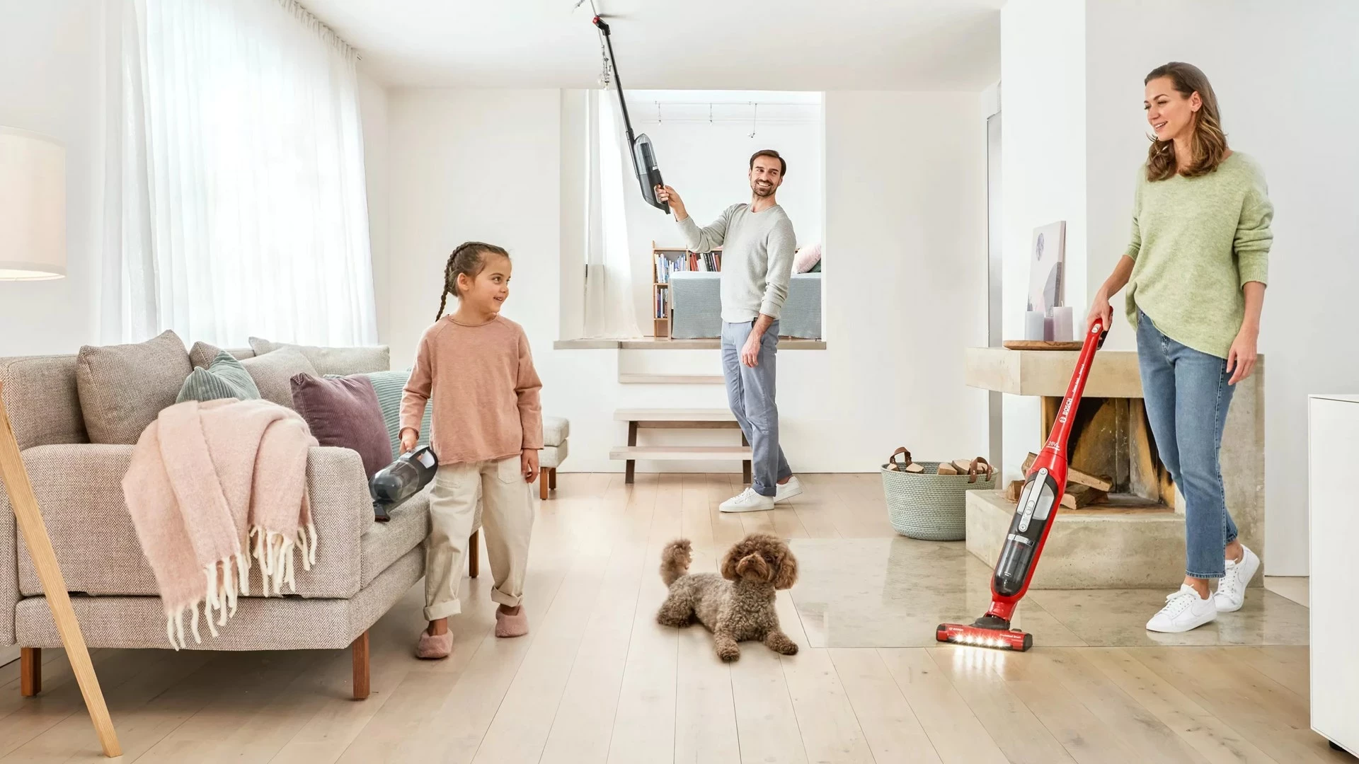 Fshesë elektrike Bosch Serie 4 BBH3ZOO28, e kuqe