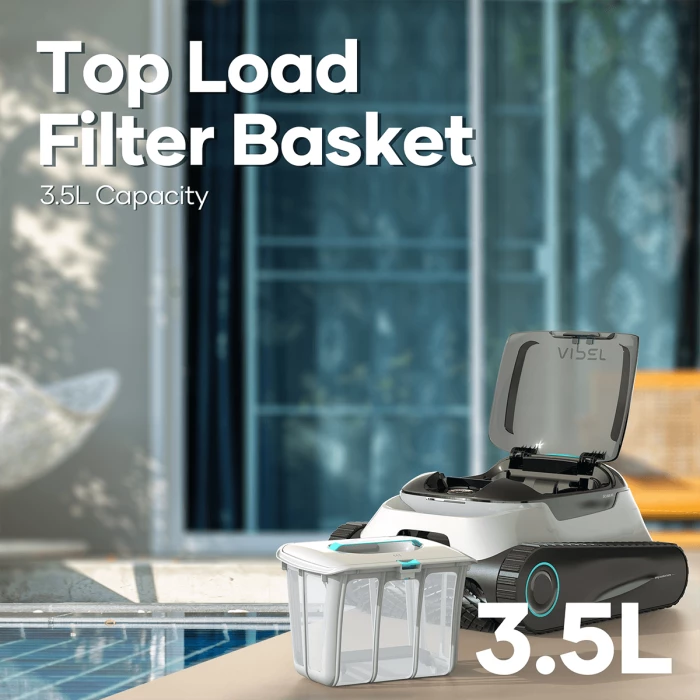 Robot pastrues pishine AIPER Scuba N1, me bateri 150 min, 300 LPM, kosh filtri 3.5L, bardhë/zi, paketë me karikues & aksesorë