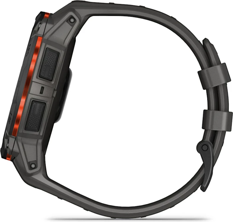 Smartwatch Garmin Instinct® 3 Solar, Black with Charcoal Silicone Strap, 50 mm